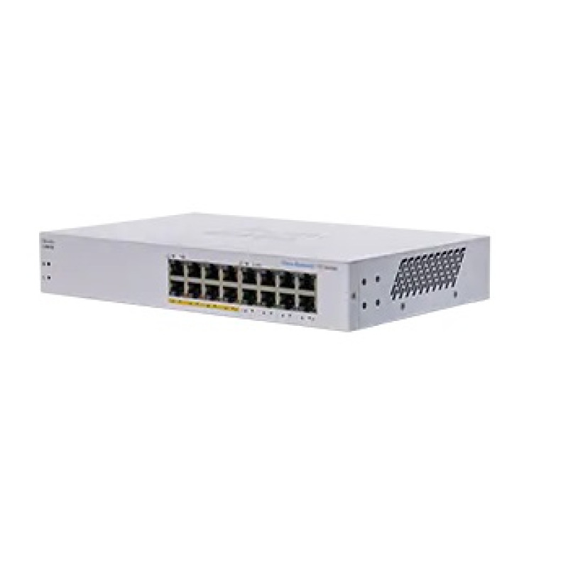 SWITCH CISCO BUSINESS CBS, 16 PUERTOS 10/100/1000 GIGABIT, NO ADMINISTRABLE, POE, 32 GBIT/S