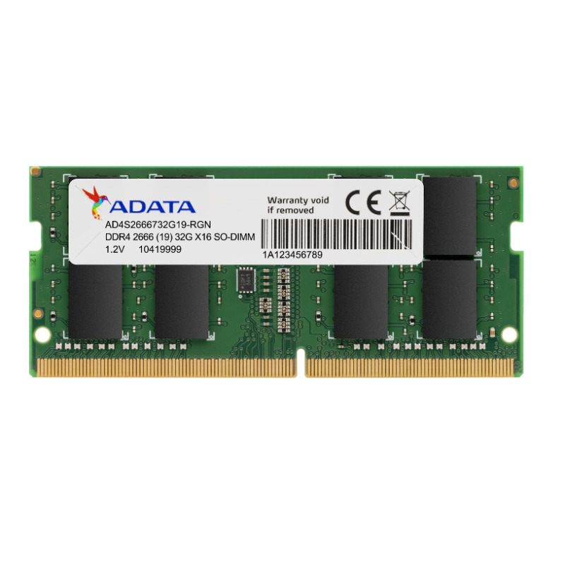 MEMORIA ADATA SODIMM DDR4 8GB PC4-21300 2666MHZ CL19 260PIN 1.2V LAPTOP/AIO/MINI PCS (AD4S26668G19-SGN)