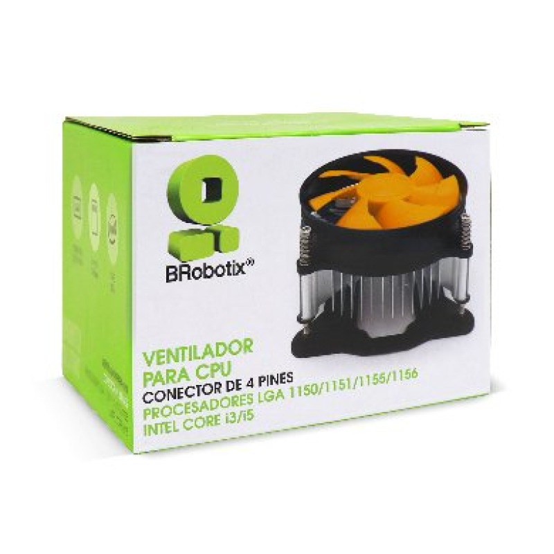 VENTILADOR BROBOTIX PARA CPU , PROCESADORES LGA 1150 / 1151 /1 155 / 1156 / 1200, INTEL CORE I3/ I5/ I7, CONECTOR DE 4 PINES image 5