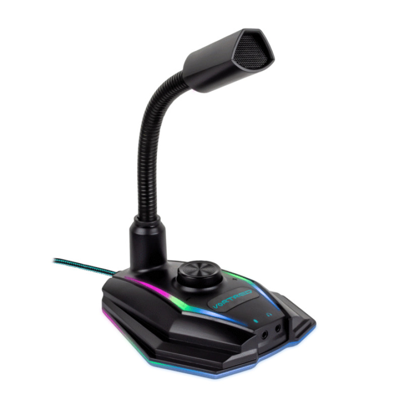 MICROFONO GAMING CON LUZ LED RGB VORTRED BY PERFECT CHOICE NEGRO  image 4
