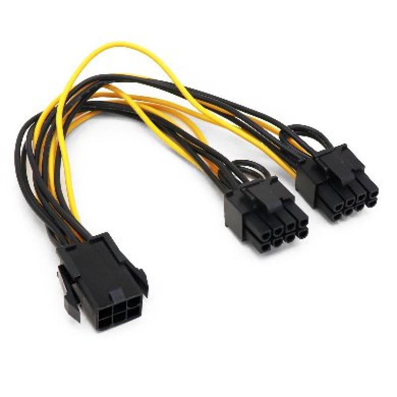 CABLE INTERNO DE ALIMENTACION BROBOTIX ADAPTADOR PCI EXPRESS 6 PINES A 8 PINES DUAL