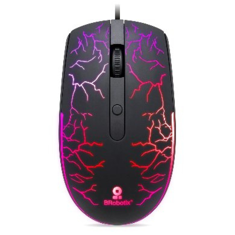 MOUSE BROBOTIX STORM, ALAMBRICO, USB-A ILUMINADO RGB, NEGRO image 4