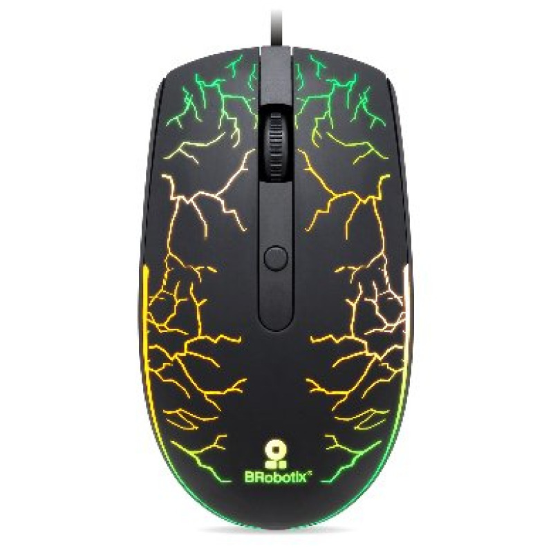 MOUSE BROBOTIX STORM, ALAMBRICO, USB-A ILUMINADO RGB, NEGRO image 6