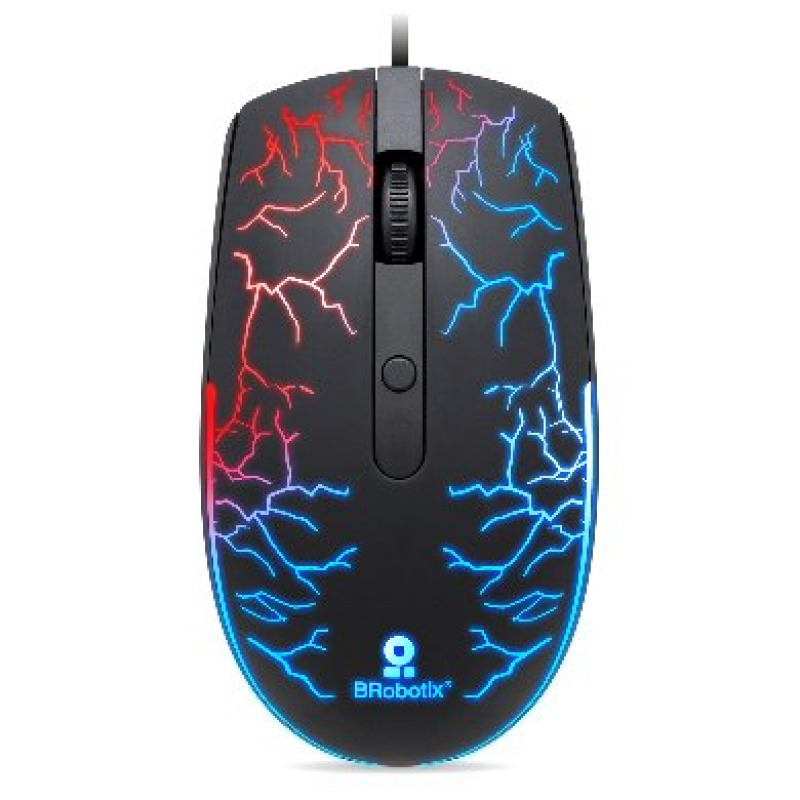 MOUSE BROBOTIX STORM, ALAMBRICO, USB-A ILUMINADO RGB, NEGRO image 7
