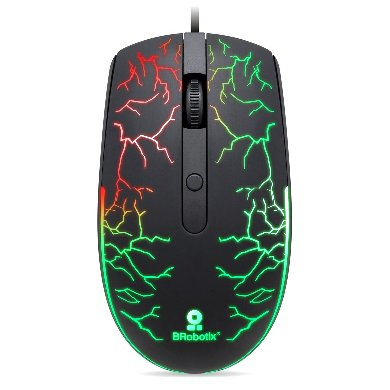 MOUSE BROBOTIX STORM, ALAMBRICO, USB-A ILUMINADO RGB, NEGRO image 8