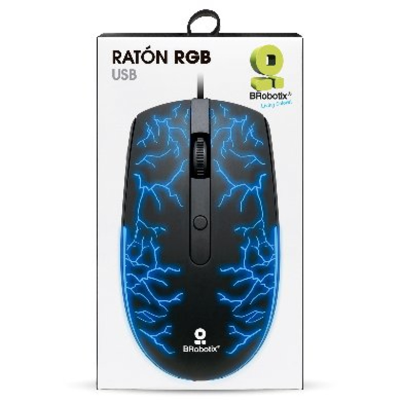 MOUSE BROBOTIX STORM, ALAMBRICO, USB-A ILUMINADO RGB, NEGRO image 11