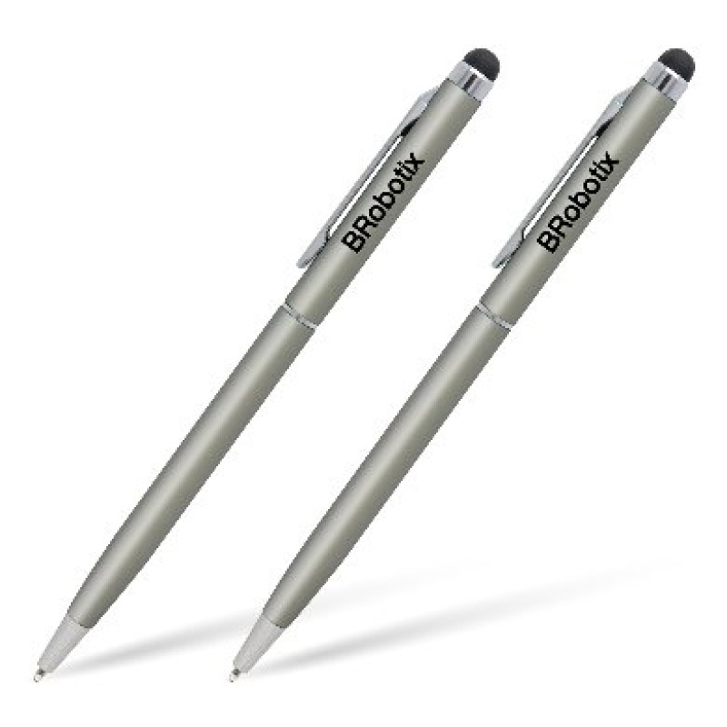 PLUMA STYLUS BROBOTIX PARA TABLETA, DUO PACK, PLATA