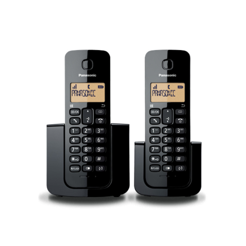 TELEFONO PANASONIC KX-TGB112MEB INALAMBRICO BASICO BASE HANDSET 20 NUMEROS IDENTIFICADOR DE LLAMADAS, 50 NUMEROS DIRECTORIO LOCALIZADOR DE AURICULAR NEGRO