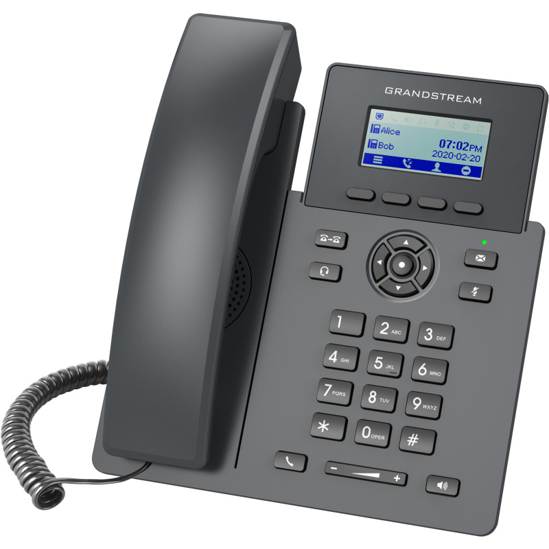 TELFONO IP GRANDSTREAM GRP2601, 2 CUENTAS SIP 2 LINEAS P. LCD 2 PUERTOS 10/100 SOPORTA EHS INCLUYE ELIMINADOR DE CORRIENTE NO POE