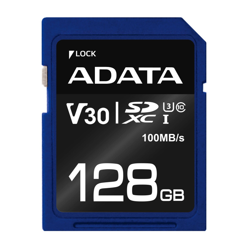 MEMORIA SD ADATA PREMIER PRO 128GB / SDXC UHS-I U3 V30 / 95/60 MB/s