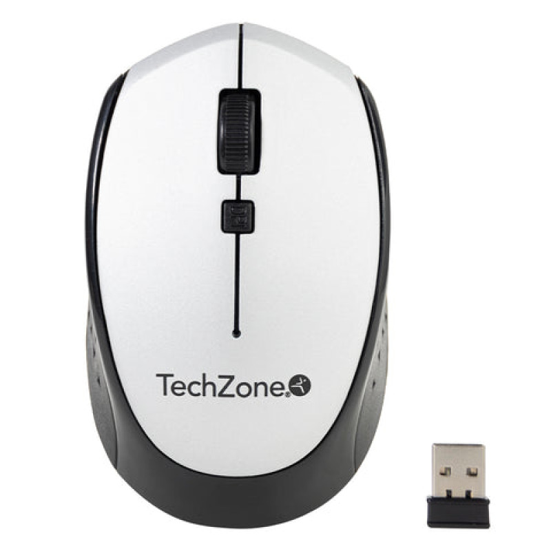MOUSE TECHZONE TZ19MOU01-INAPL OPTICO NANO USB BOTONES PLATA 