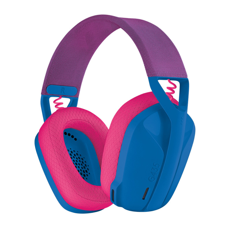 AUDIFONOS GAMING LOGITECH G435 LIGHTSPEED INALAMBRICO RECARGABLE 18HRS DE USO AZUL