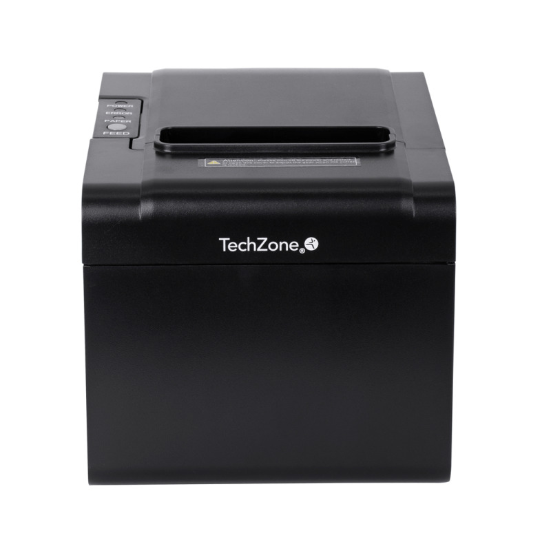 MINIPRINTER TECHZONE TZBE102, TERMICA, 80 MM,VEL 250 MM/S, 203 DPI, USB, SERIAL, RJ45, RJ11, CORTE AUTOMATICO, 1 AÑO DE GARANTIA