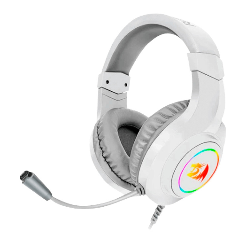 REDRAGON H260W-RGB HYLAS RGB WHITE, Auricular stereo multiplataforma, iluminación RGB image 2