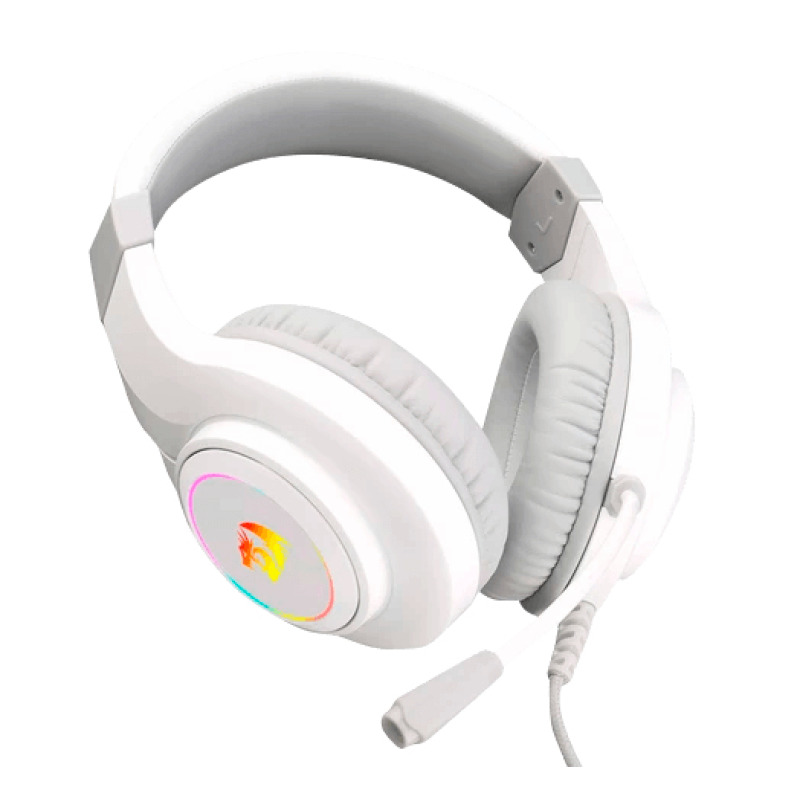 REDRAGON H260W-RGB HYLAS RGB WHITE, Auricular stereo multiplataforma, iluminación RGB image 5