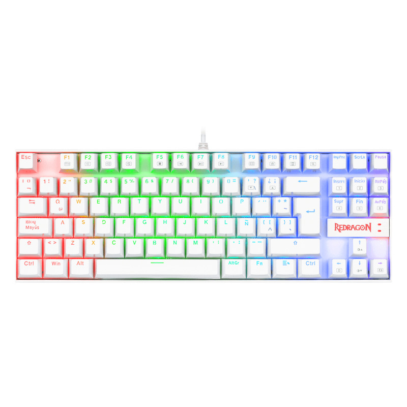 REDRAGON K552W-RGB-1R-SP KUMARA WHITE RGB, Teclado Mecánico Gaming image 3