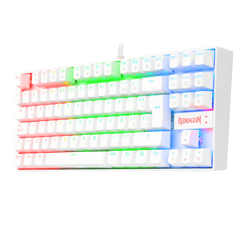 REDRAGON K552W-RGB-1R-SP KUMARA WHITE RGB, Teclado Mecánico Gaming image 4