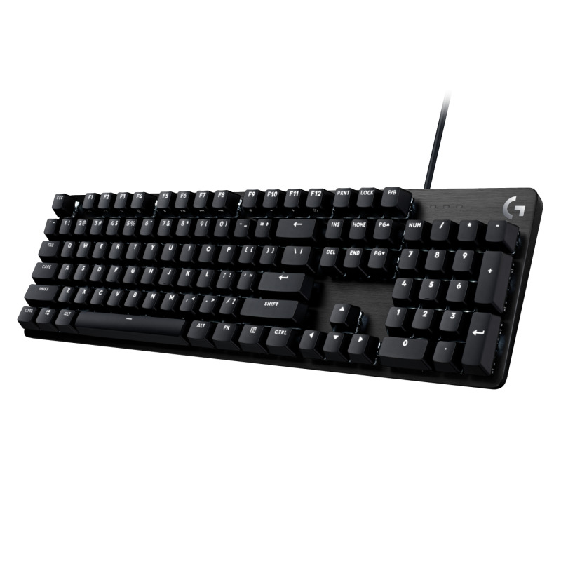 Teclado Logitech G413 USB Mecanico Teclas de PBT Cubierta superior de aluminio Retroiluminación blanca
