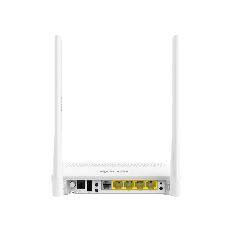 ROUTER TENDA  HG6 FIBRA OPTICA GPONONT (ONU) WI-FI 2.4G, VELOCIDAD DE 300 MBPS  2* ANTENAS DE ALTA GANANCIA DE 6 DBI  4 * LAN PORTS(1* GE , 3*FE ALTA COMPATIBILIDAD CON OLT  GESTION REMOTA OMCI image 5