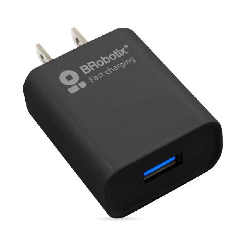 COMBO BROBOTIX CARGADOR DE PARED + CABLE USB-A A USB-C, CARGA RAPIDA, 18W, COLOR NEGRO image 4