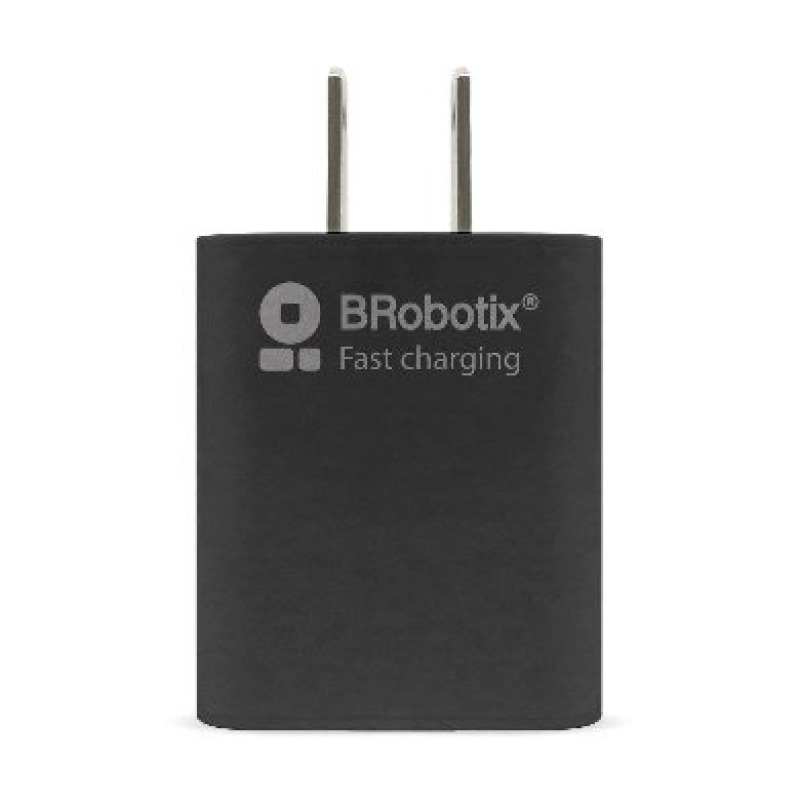 COMBO BROBOTIX CARGADOR DE PARED + CABLE USB-A A USB-C, CARGA RAPIDA, 18W, COLOR NEGRO image 6