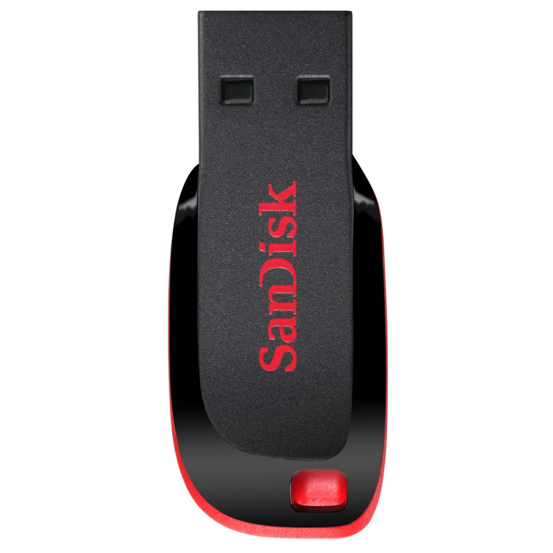 MEMORIA SANDISK 64GB USB 2.0 CRUZER BLADE Z50 NEGRO C/ROJO SDCZ50-064G-B35