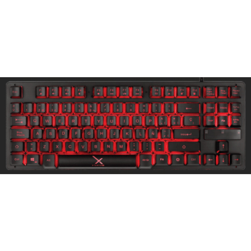 TECLADO XZEAL (XSATGA1B) XST-300, ALAMBRICO, MEMBRANA, 88 TECLAS, 60%, LED MULTICOLOR, USB, NEGRO
