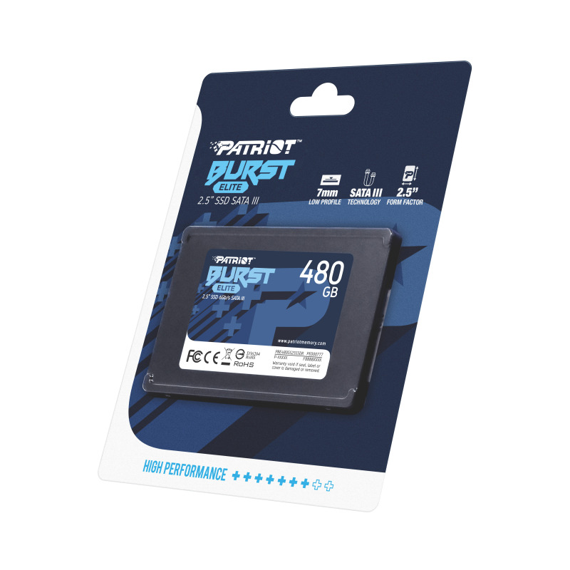 UNIDAD SSD 2.5" PATRIOT 480GB (PBE480GS25SSDR) BURST ELITE, SATA3, 7MM, 3D NAND image 8