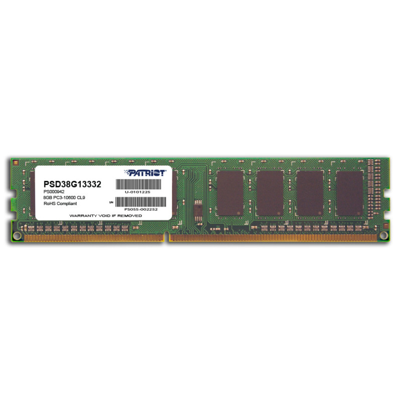 MEMORIA RAM PATRIOT SIGNATURE DDR3, 1333MHZ, 8GB, NON-ECC, CL9