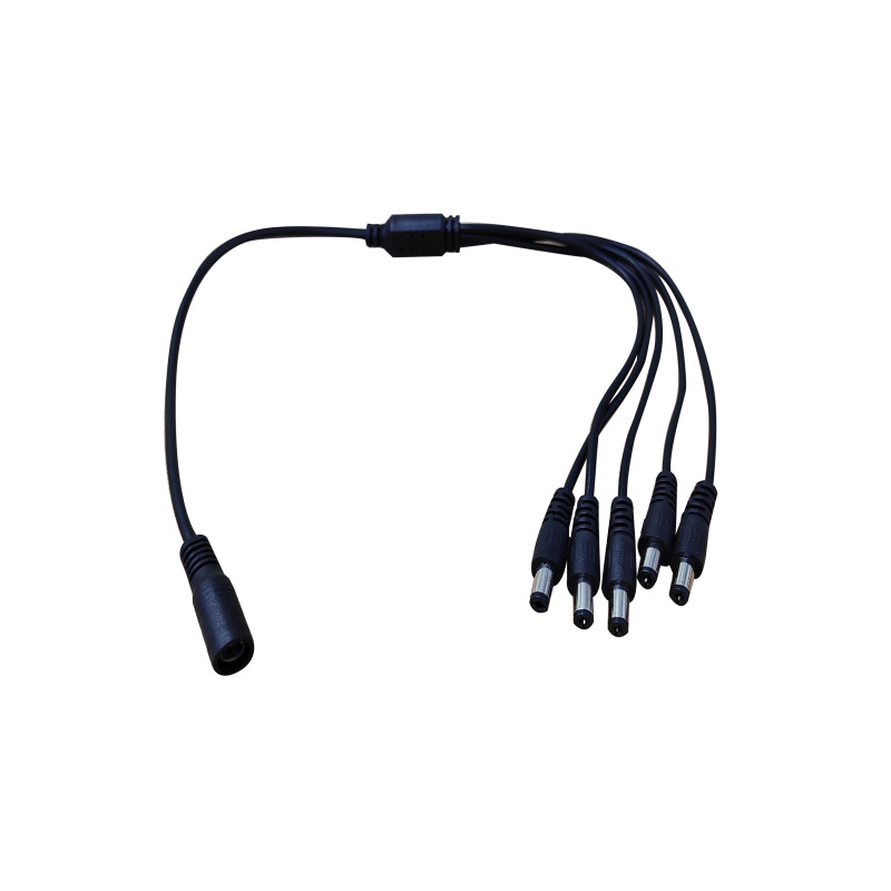 SAXXON PSUWB08 - Divisor de energia / Tipo pulpo / 5 Conectores macho / 2.1 mm / 1 Conector hembra