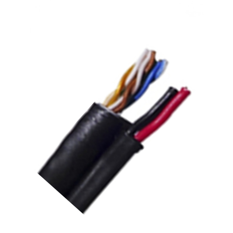 SAXXON OUTP5ECCAEXT2E - Bobina de Cable UTP Cat5e Siames/ 305 Metros/ Uso Exterior/ CCA/ UTP+Cables de Energía Cal. 18 AWG/ Doble Forro en Cable UTP/  Ideal para Cableado de Video/