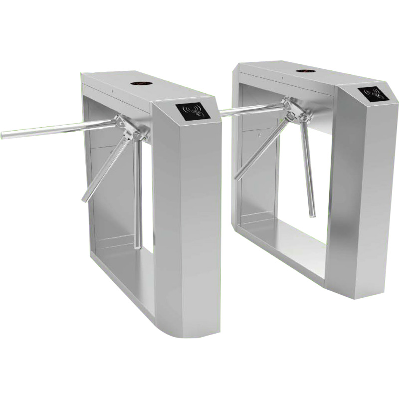 ZKTECO TS200 - Torniquete Bidireccional / Acero SUS304 / Desbloqueo de Seguridad sin Energía / No cuenta con Lectores y Panel / 110V / Exterior Protegido / Tráfico de 25 a 30 x Min / Ancho de Carril 50.5 cm / 1 millón de Ciclos / Apertura con Pulso Seco