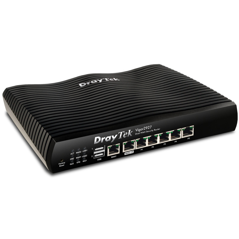 DRAYTEK VIGOR2927- Ruteador Multi-WAN Balanceador de Cargas/ 1 Puerto WAN GE RJ45/ 1 Puerto intercambiable LAN & WAN/ 5 Puertos LAN GE/  50 Tuneles VPN/ 2 Puertos  USB/ Ideal para PyMEs #BUENFIN image 2