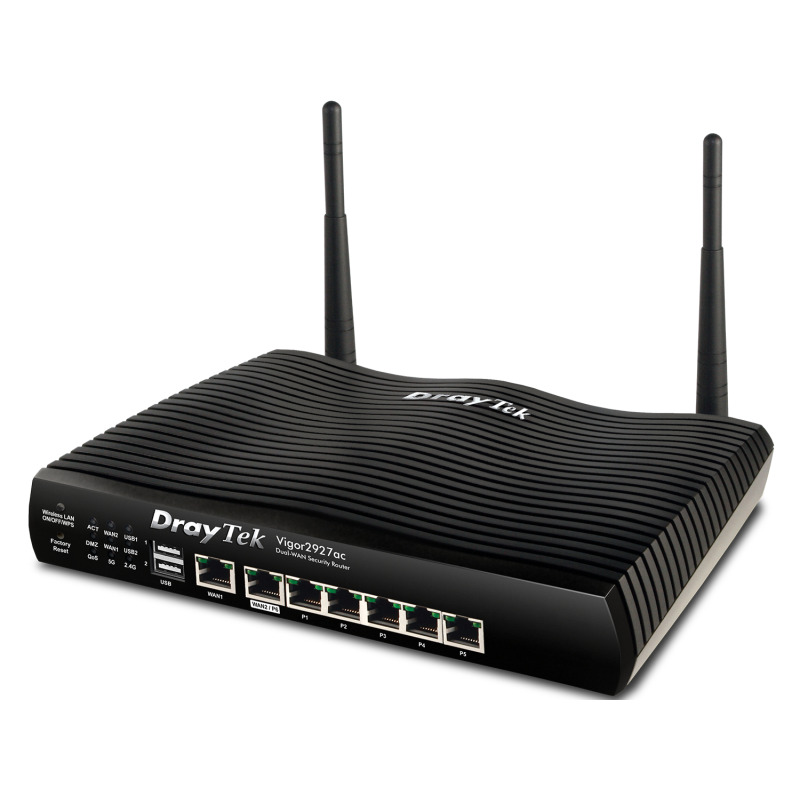 DRAYTEK VIGOR2927AC- Ruteador Inalambrico Multi WAN/ 1 Puertos WAN GE RJ45/ 1 Puerto intercambiable LAN & WAN/ 5 Puertos LAN GE/ 50 VPN/ 2 Puertos  USB/ WiFi AC Hasta 1733 Mbps #BUENFIN image 4