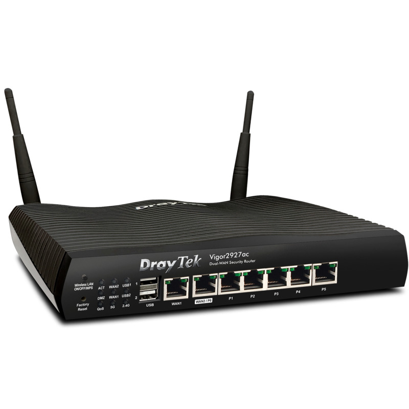 DRAYTEK VIGOR2927AC- Ruteador Inalambrico Multi WAN/ 1 Puertos WAN GE RJ45/ 1 Puerto intercambiable LAN & WAN/ 5 Puertos LAN GE/ 50 VPN/ 2 Puertos  USB/ WiFi AC Hasta 1733 Mbps #BUENFIN image 5