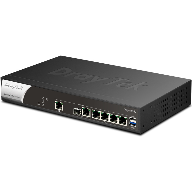 DrayTek VIGOR2962- Ruteador Multi-WAN Balanceador de cargas/ Ideal para PyMEs/ Hasta 200 túneles VPN/ 1 Puerto WAN 2.5GB/ 1 Puerto combo SFP & RJ45 WAN/ 2 Puertos intercambiables LAN & WAN GE/ 2 Puertos fijos LAN RJ45 GE/ Filtrado de contenido WEB image 6