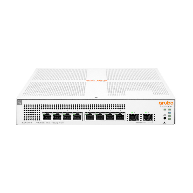 SWITCH HPE ARUBA JL681A INSTANT ON 1930 8G POE CLASE 4 2 SFP 124 W ADMINISTRABLE CAPA 2 SMART MANAGED
