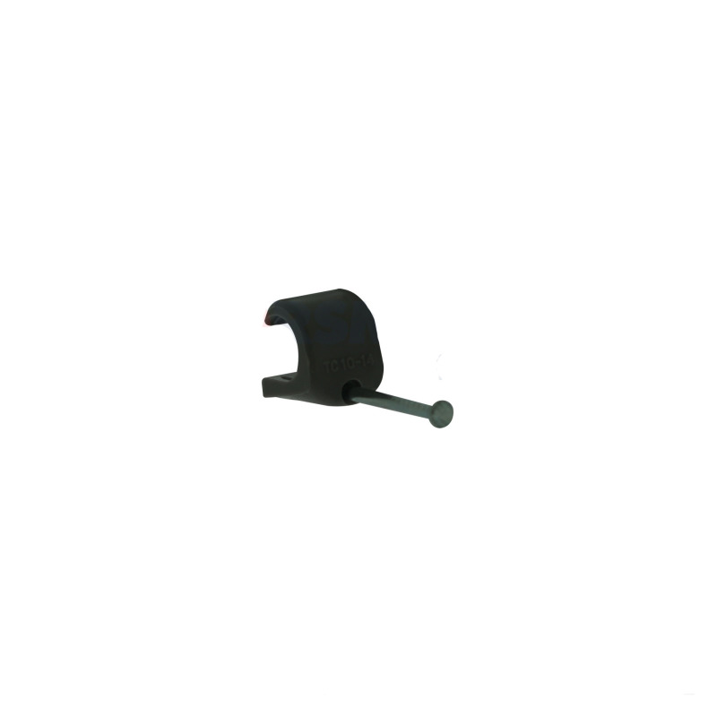 Grapa para cable redondo de 10mm color gris 100pzs 310400100