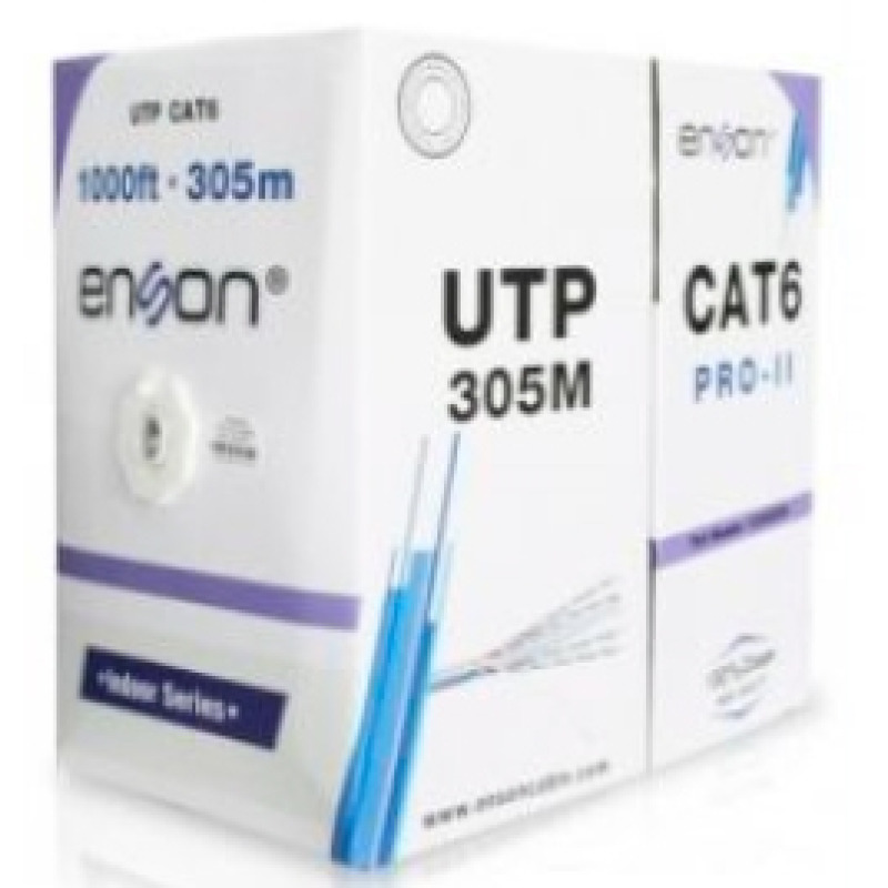 Enson Cat6, 305 m cable de red Gris U/UTP (UTP)