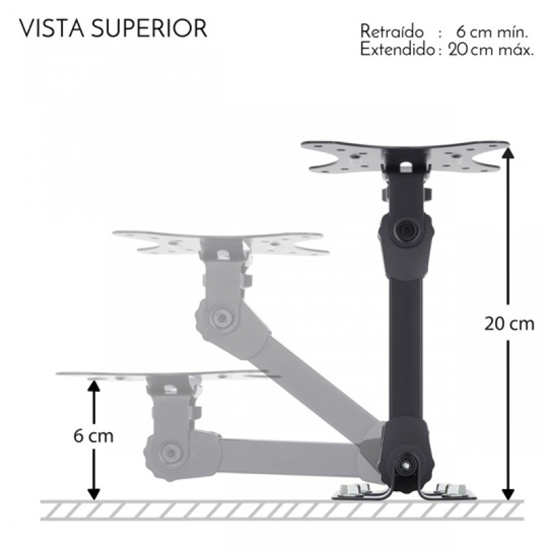 Steren STV-021 soporte para TV 58.4 cm (23") Negro image 7