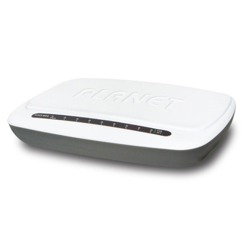 PLANET GSD-804 dispositivo de redes Gigabit Ethernet (10/100/1000) Gris, Blanco