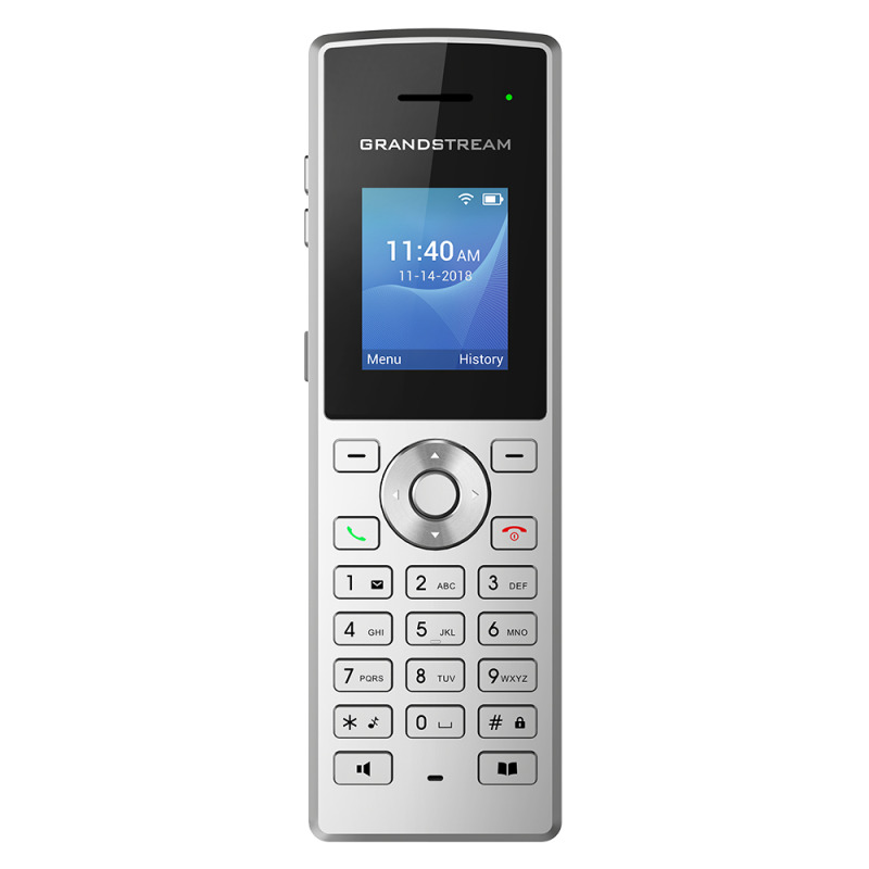 TELEFONO IP WIFI GRANDSTREAM WP810/2 CUENTAS SIP 2 LINEAS PANTALLA A COLOR BOTON PUSH TO TALK CONECTOR MICRO USB 3.5 MM PLATA image 5