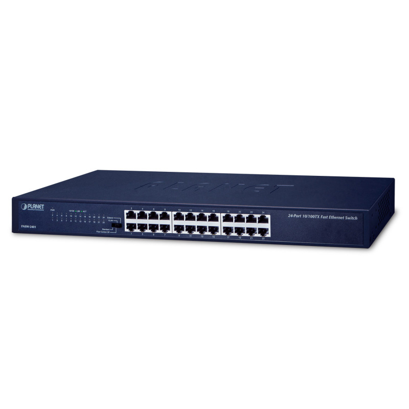PLANET FNSW-2401 dispositivo de redes No administrado Fast Ethernet (10/100) 1U Azul