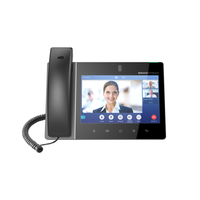 Video teléfono IP  empresarial Android con pantalla táctil 1280x800 hasta 16 líneas y 16 cuentas SIP