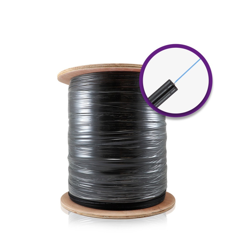 Enson ENS-DF1COS2 cable de fibra óptica 1000 m OS2 Negro