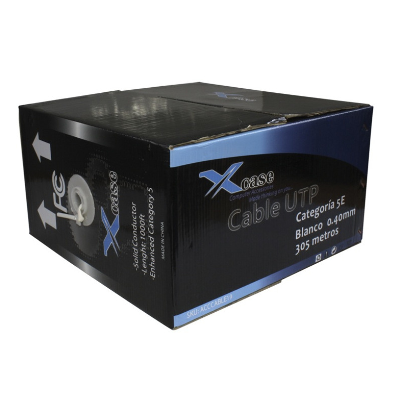 BOBINA XCASE UTP CAT 5E BLANCO 305M 0.40MM CCA M?X 70M image 3