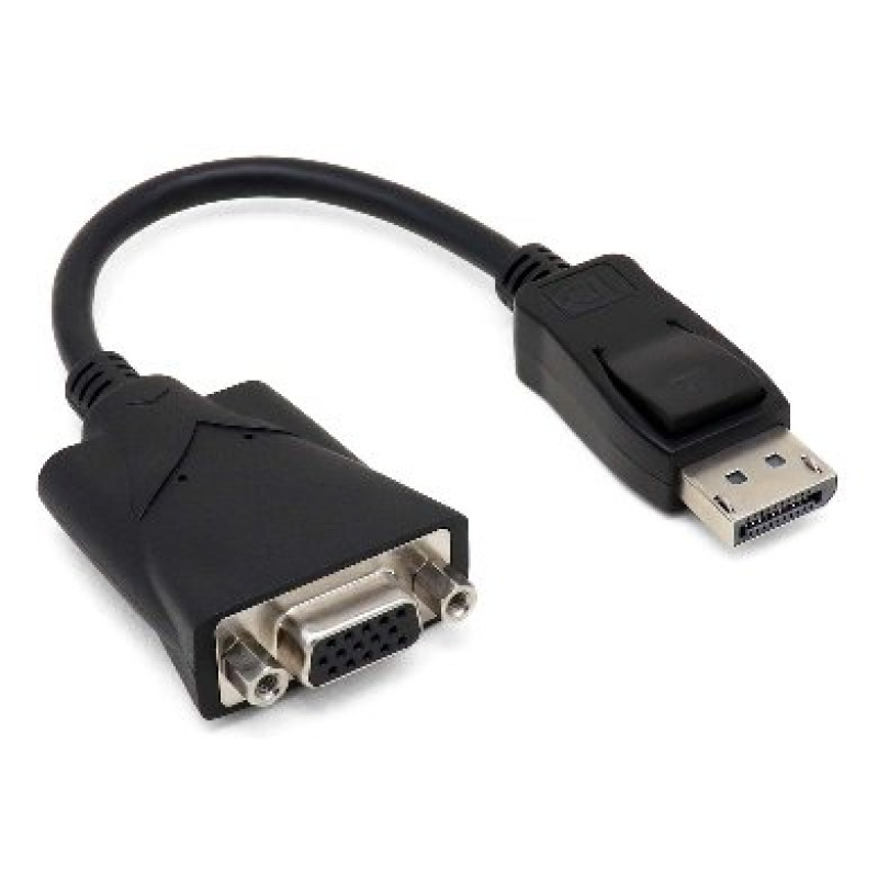 ADAPTADOR BROBOTIX DISPLAYPORT MACHO A VGA HEMBRA, NEGRO