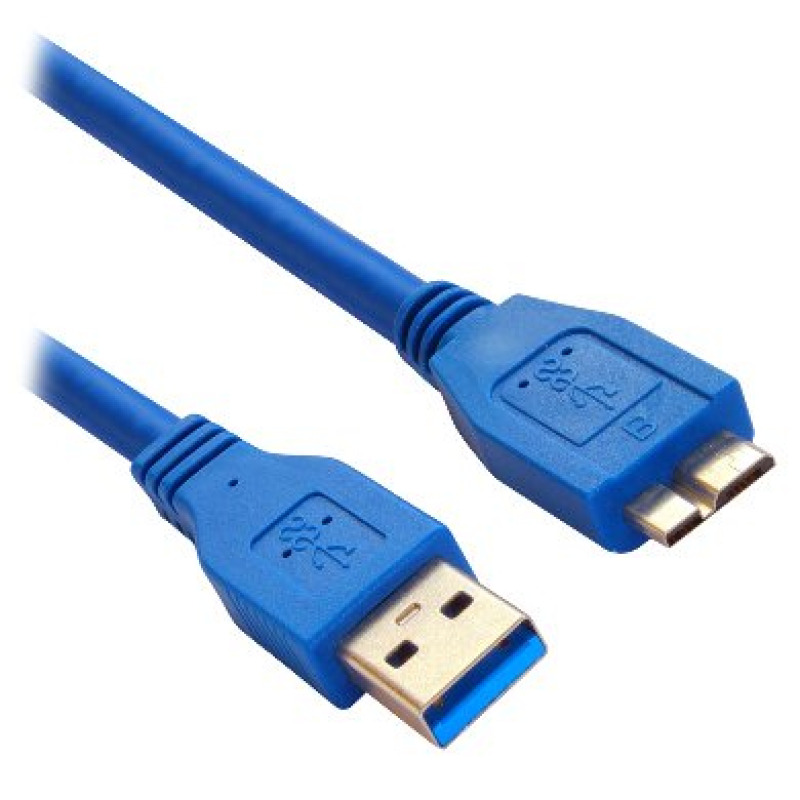 CABLE BROBOTIX USB-A V3.0 A USB-B, 0.6 M, AZUL
