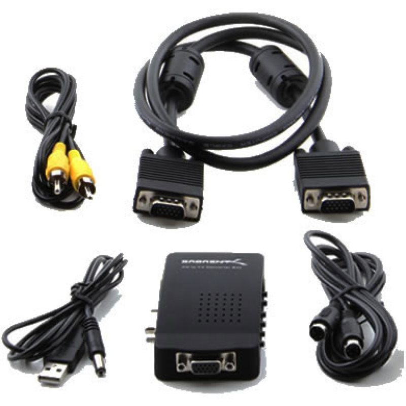 BRobotix 002084 adaptador de cable de vídeo 1.14 m VGA (D-Sub) RCA + S-Video Negro image 8