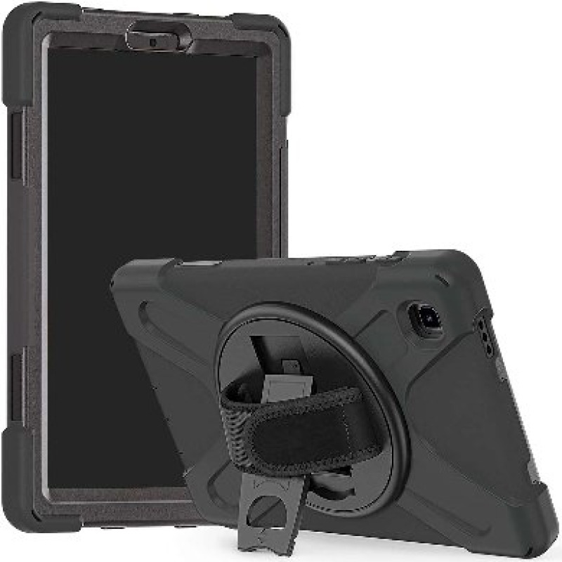 FUNDA BROBOTIX DE USO RUDO, CON CORREA Y GIRO 360 GRADOS PARA SAMSUNG GALAXY TAB A7 LITE 8.7 T220, T225